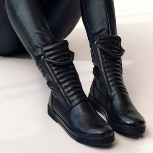 Marcella NWOT  NYC Karma black European leather boots